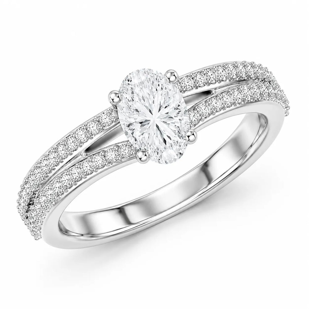 Serene Spark Ring with Eight Prong