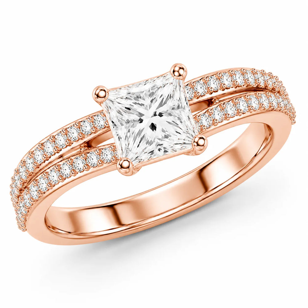 Serene Spark Ring with Eight Prong