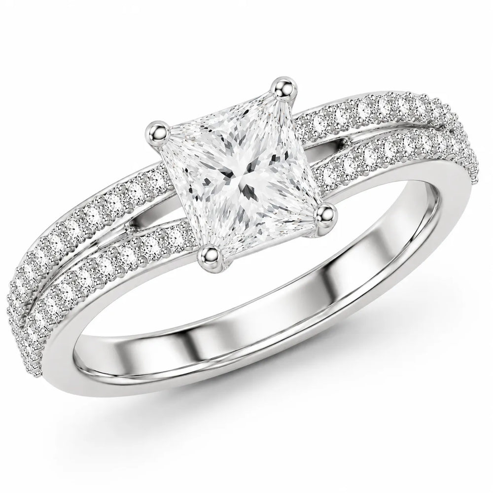 Serene Spark Ring with Eight Prong