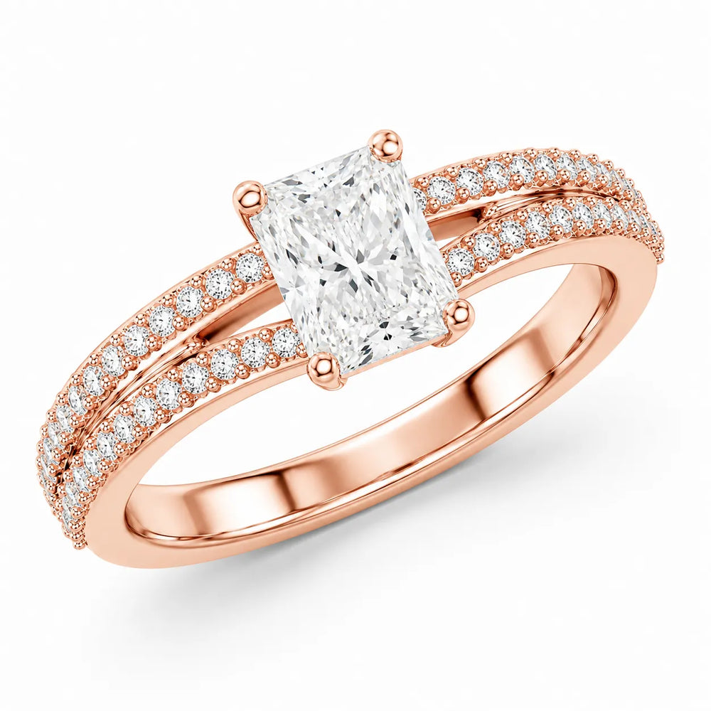Serene Spark Ring with Eight Prong