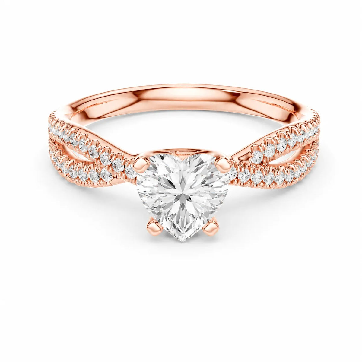 Serenity Knot Ring with Round Diamond