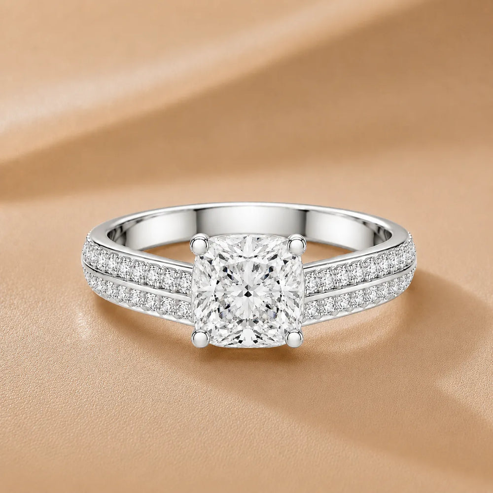 Serene Ring with Side Stone