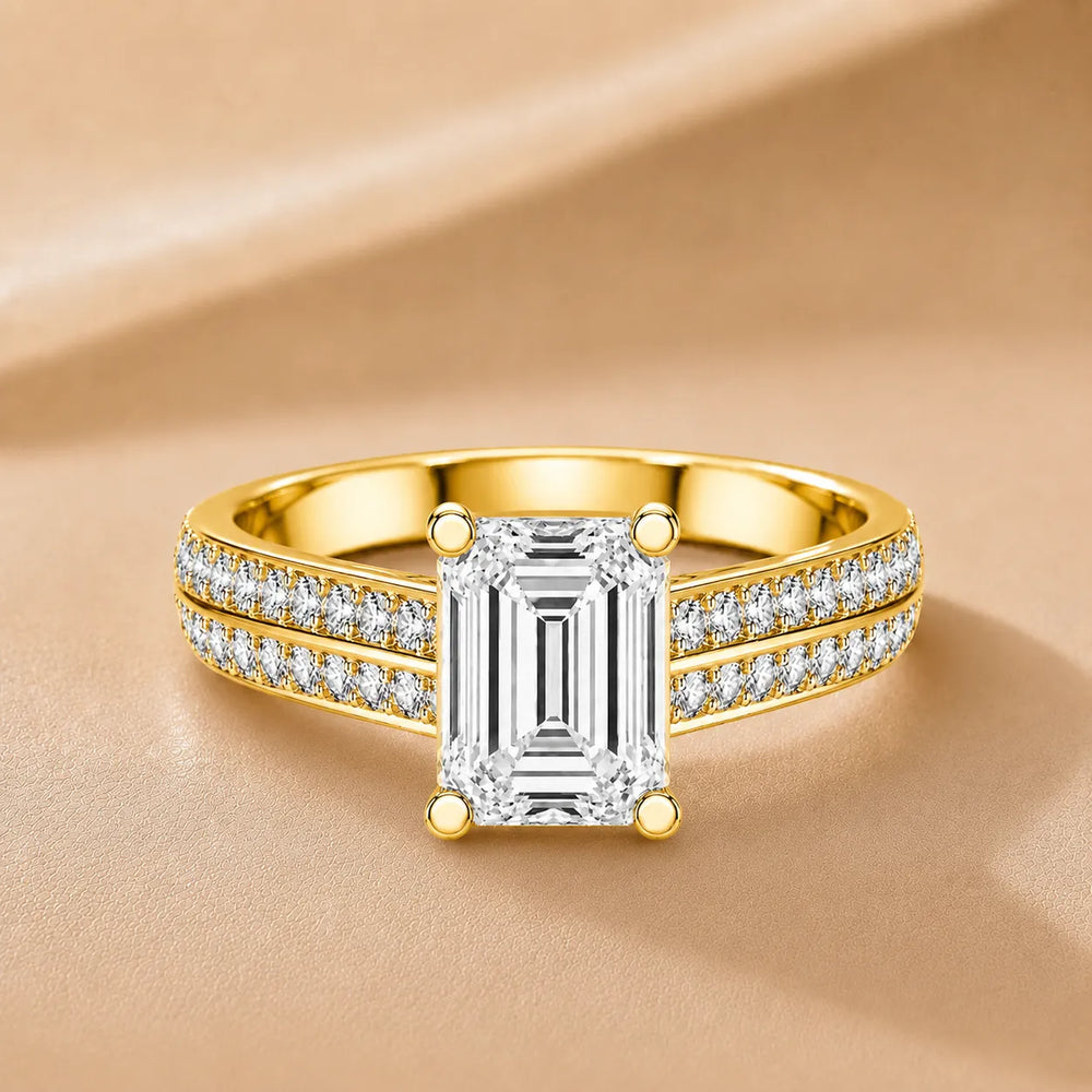 Serene Ring with Side Stone