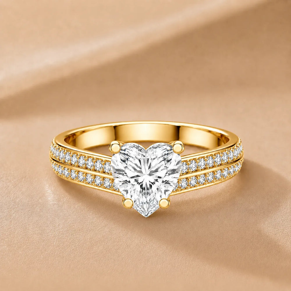 Serene Ring with Side Stone