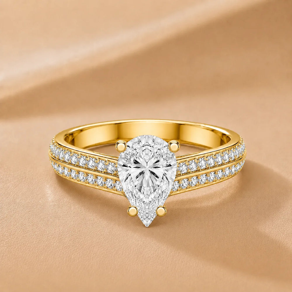 Serene Ring with Side Stone