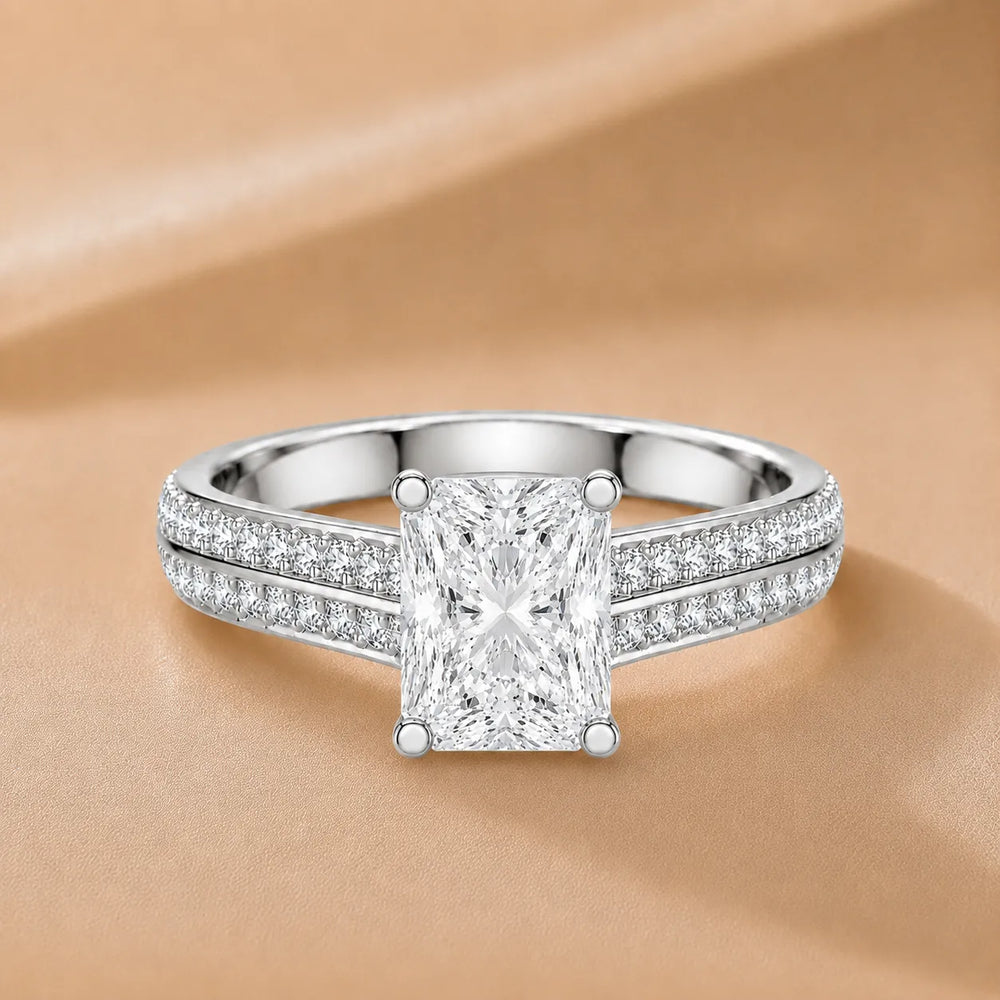 Serene Ring with Side Stone