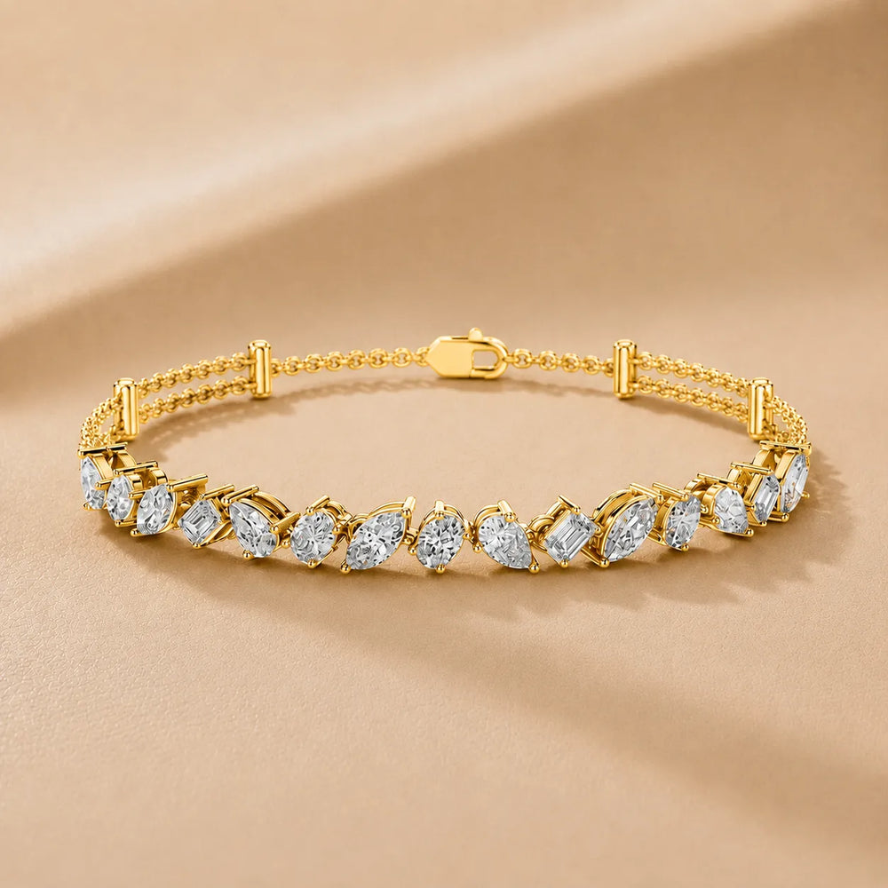 Symphony of Shapes Diamond Bracelet