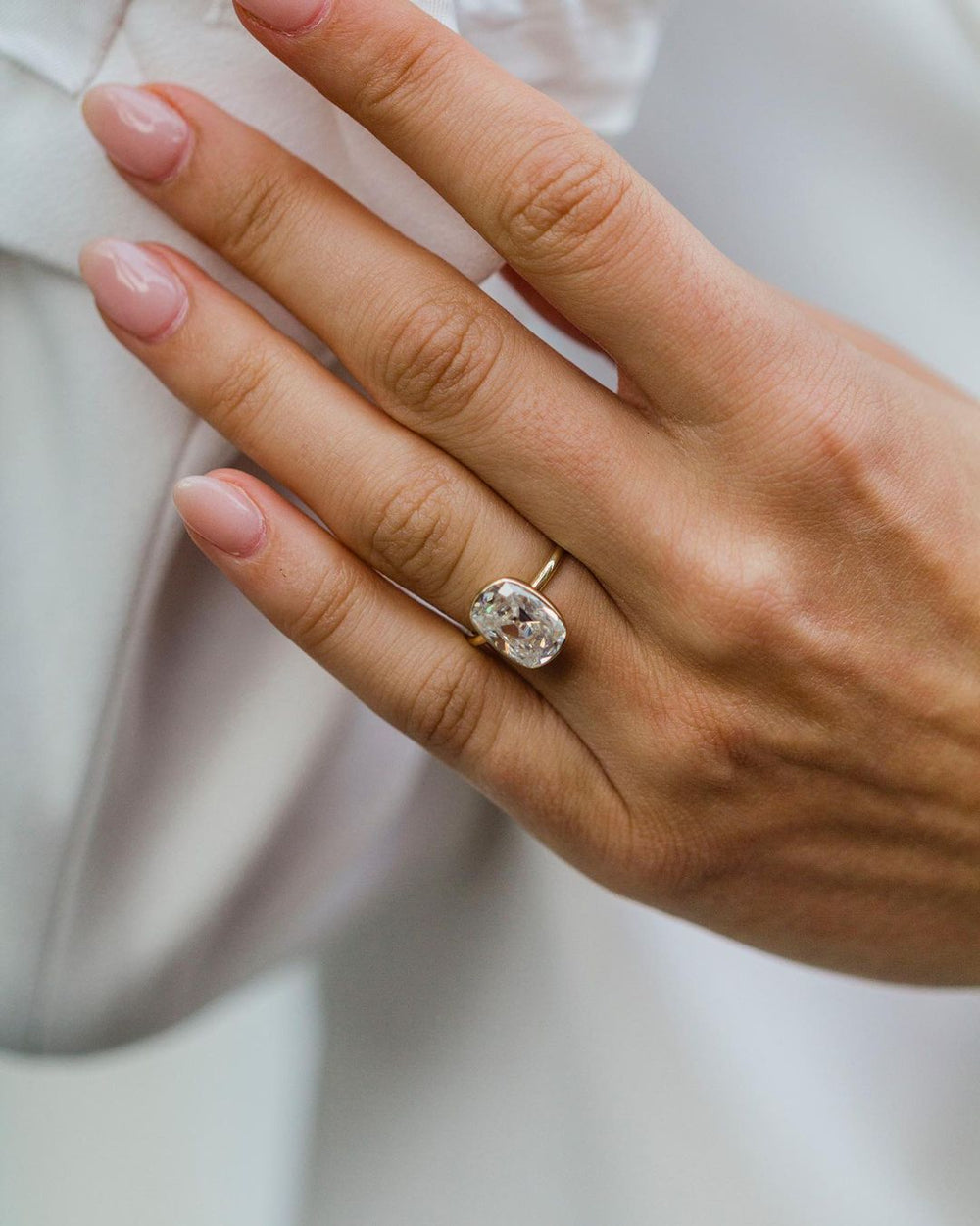 Old mine Cushion Cut Labgrown Ring