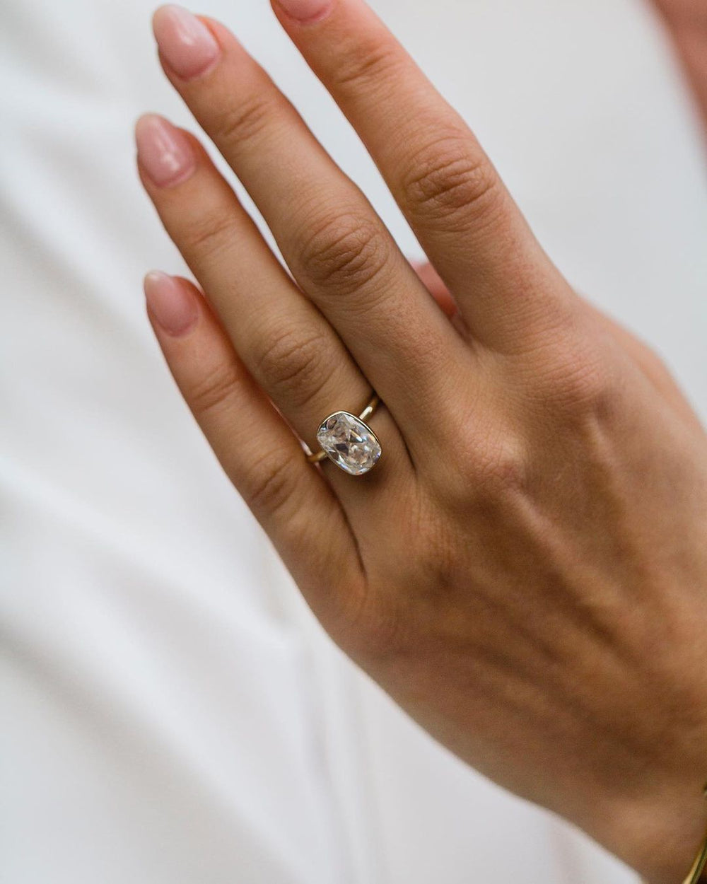 Old mine Cushion Cut Labgrown Ring
