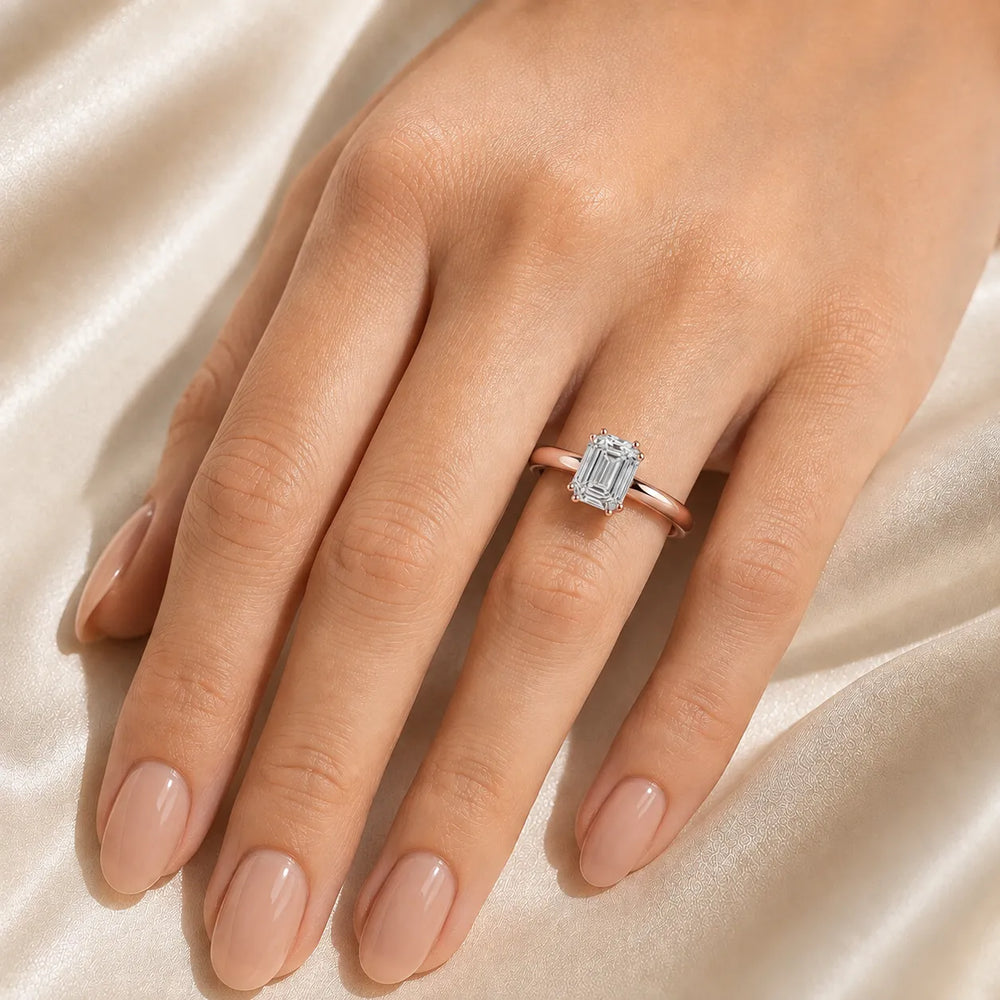 Elegant Solitaire Ring with Refined Prong Setting