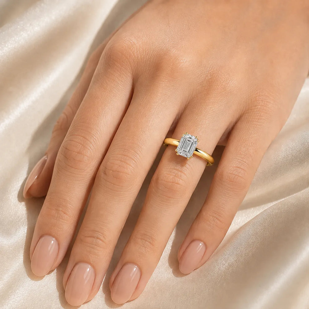 Elegant Solitaire Ring with Refined Prong Setting
