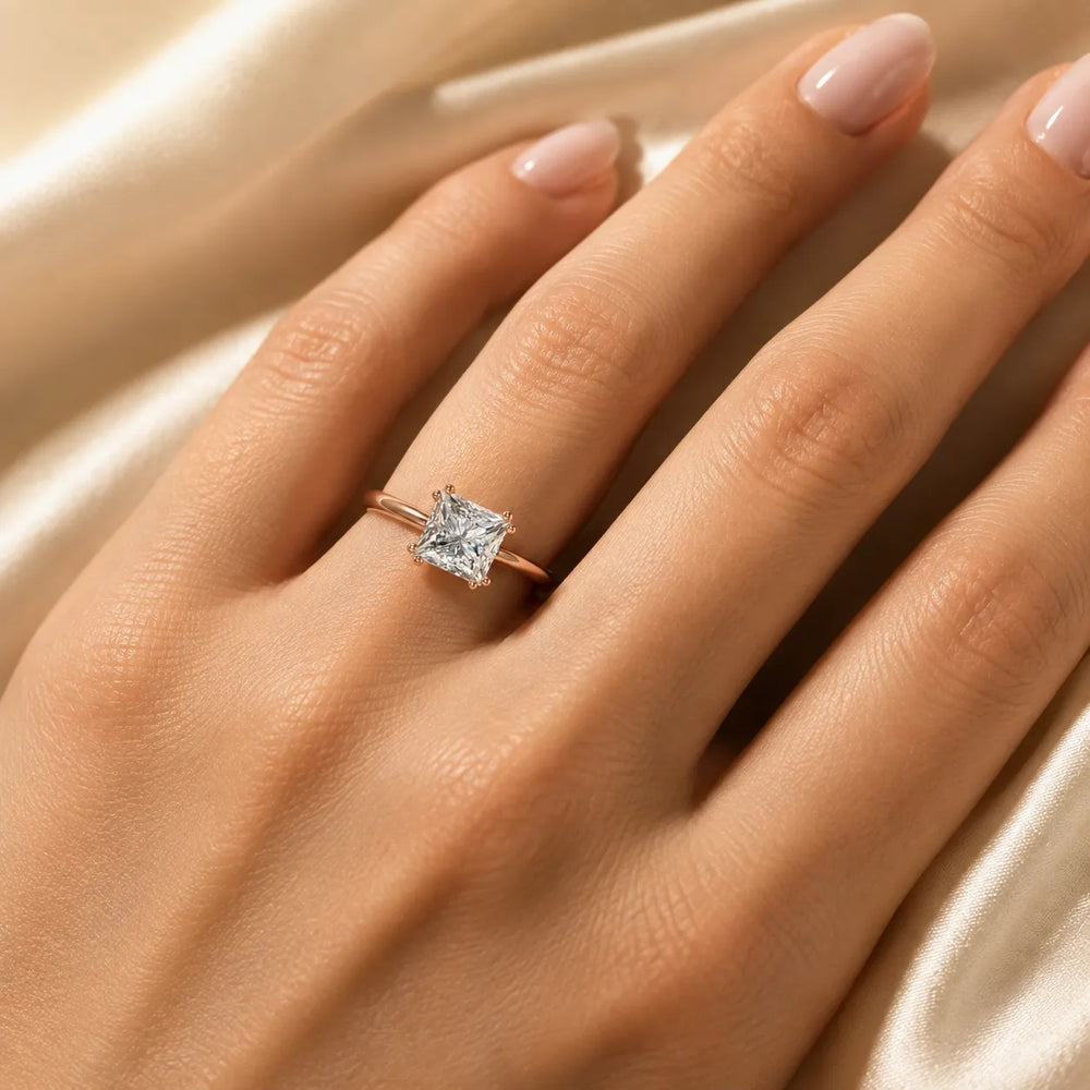 Elegant Solitaire Ring with Refined Prong Setting