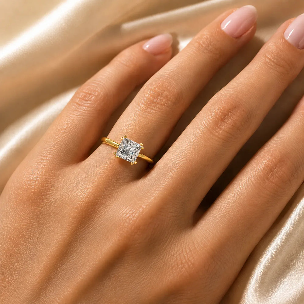 Elegant Solitaire Ring with Refined Prong Setting