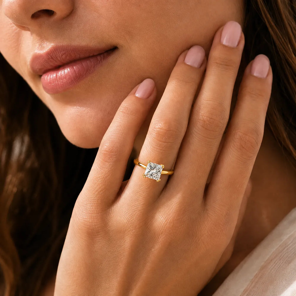 Elegant Solitaire Ring with Refined Prong Setting