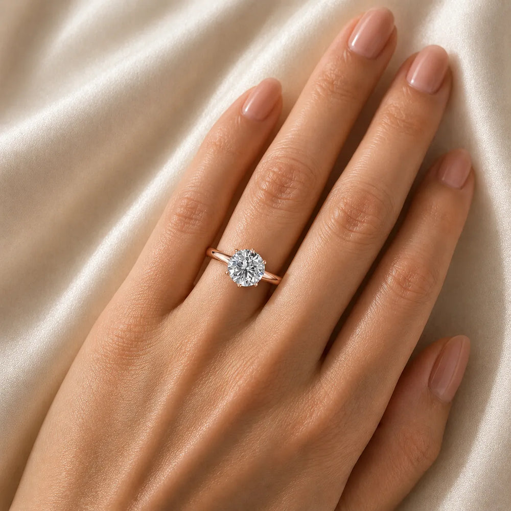 Elegant Solitaire Ring with Classic Prong Setting
