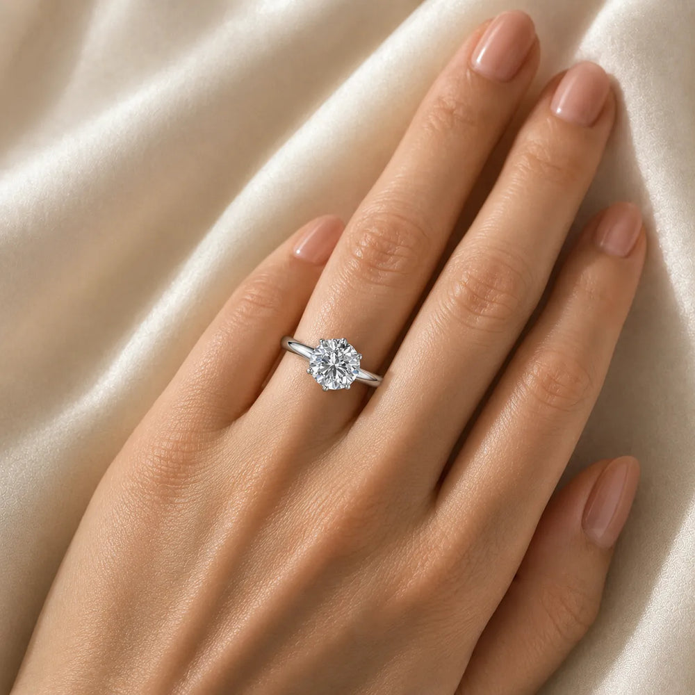 Elegant Solitaire Ring with Classic Prong Setting