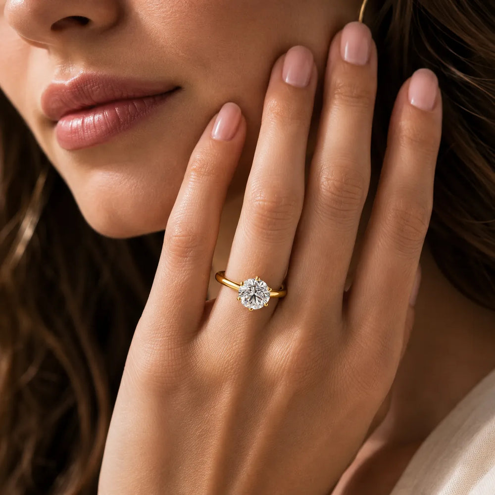 Elegant Solitaire Ring with Classic Prong Setting