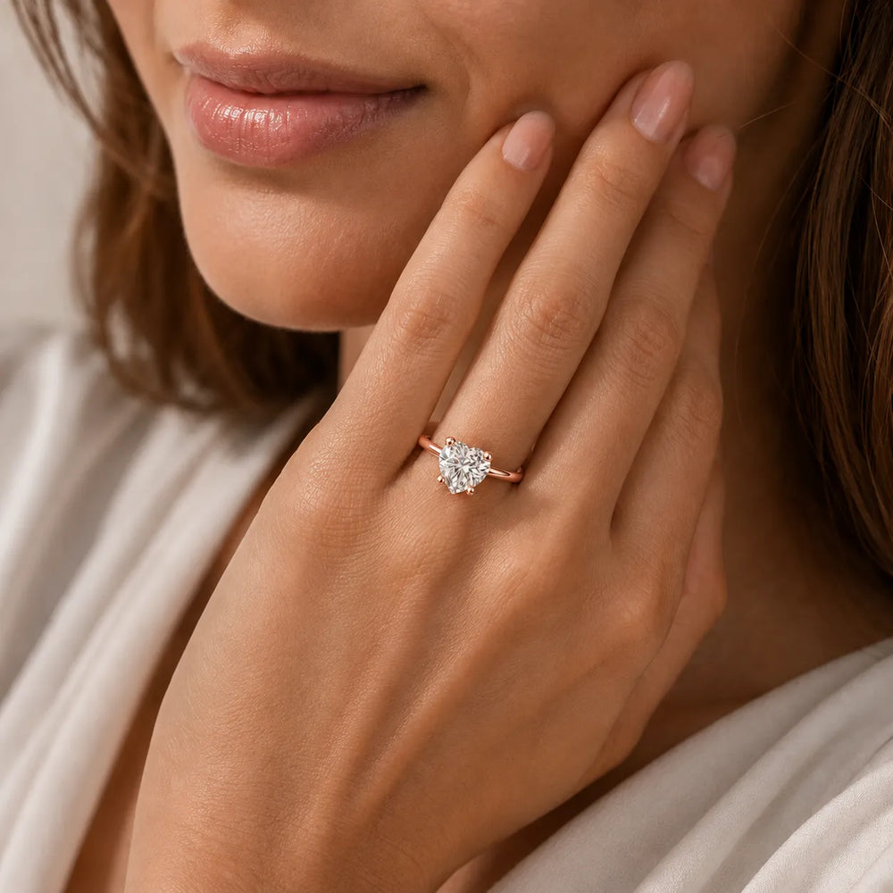 Romantic Solitaire Ring with Classic Setting