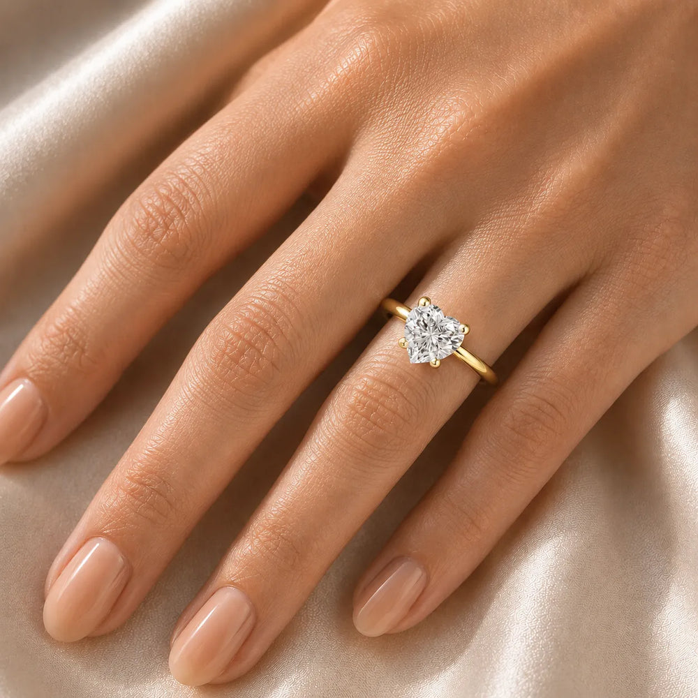 Romantic Solitaire Ring with Classic Setting
