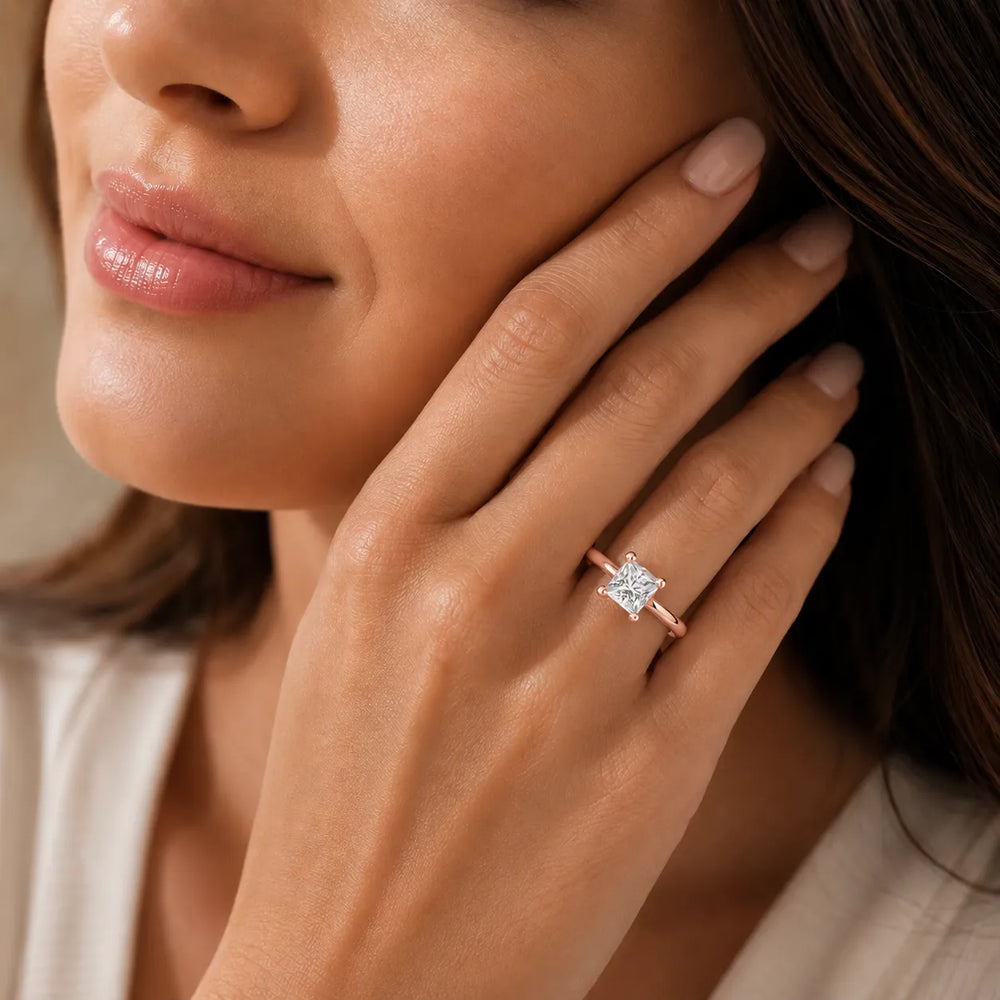 Romantic Solitaire Ring with Classic Setting