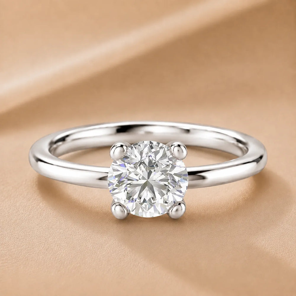Romantic Solitaire Ring with Classic Setting