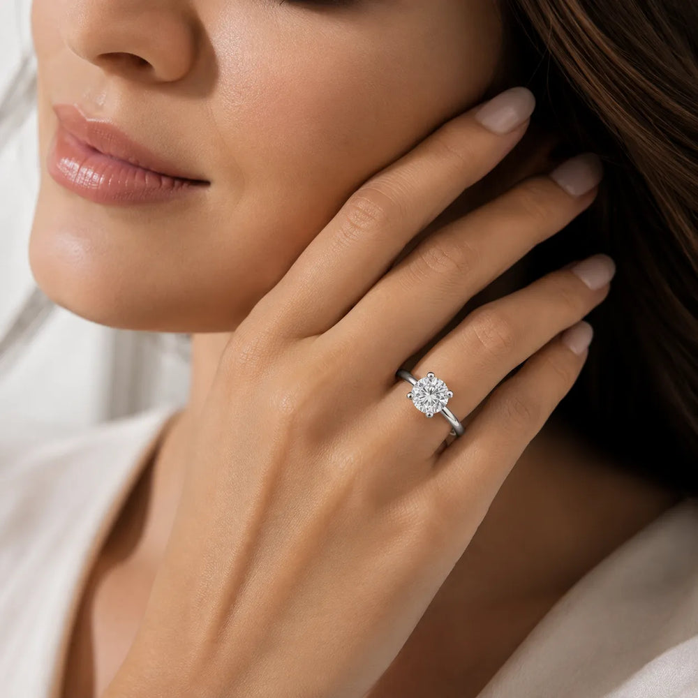Romantic Solitaire Ring with Classic Setting