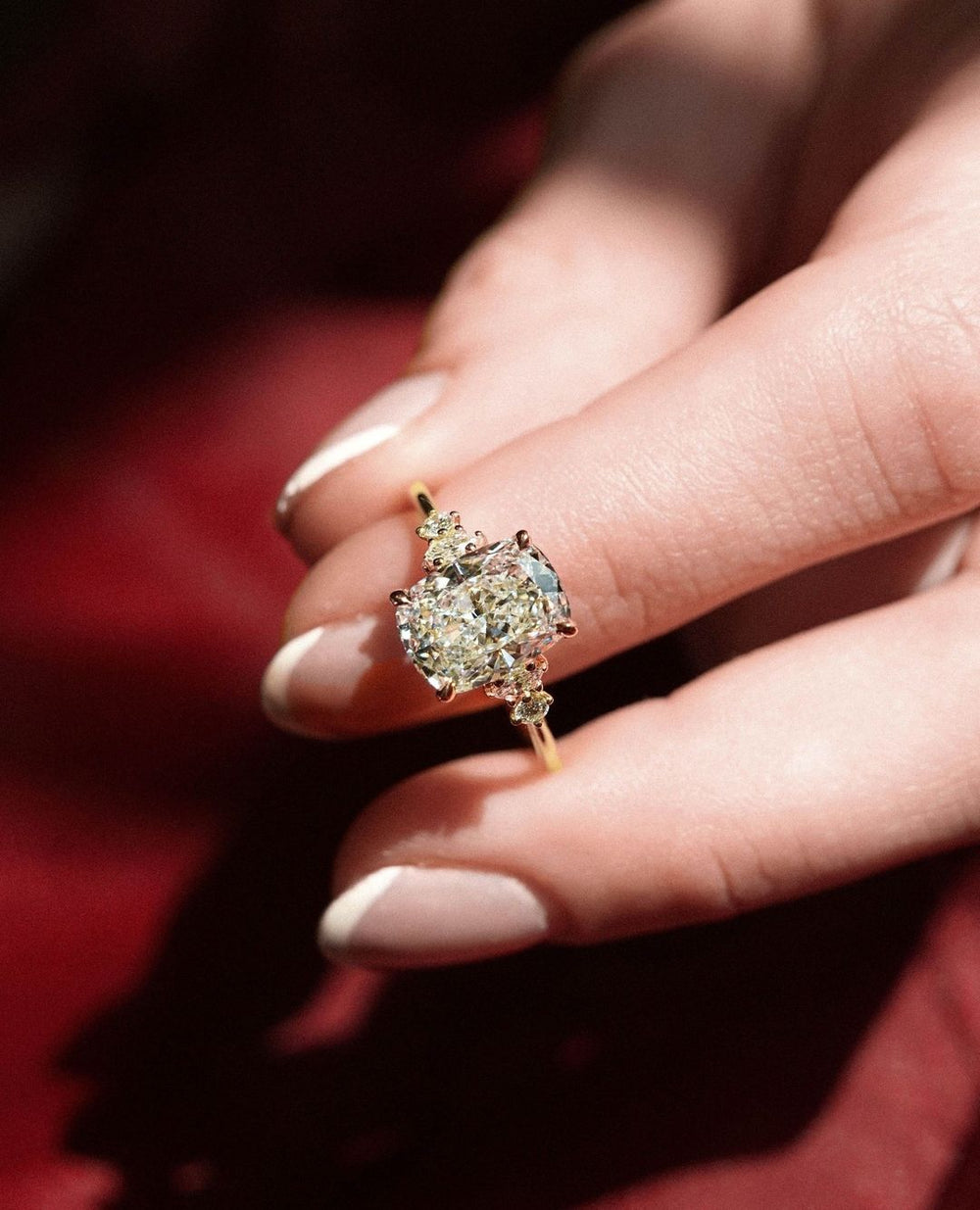 Cushion Cut Labgrown Engagement Ring