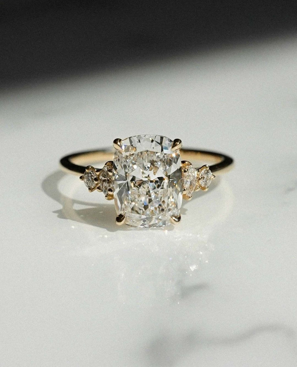 Cushion Cut Labgrown Engagement Ring