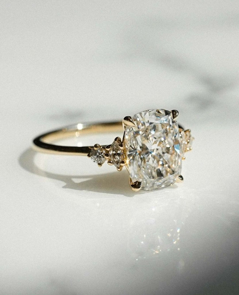 Cushion Cut Labgrown Engagement Ring