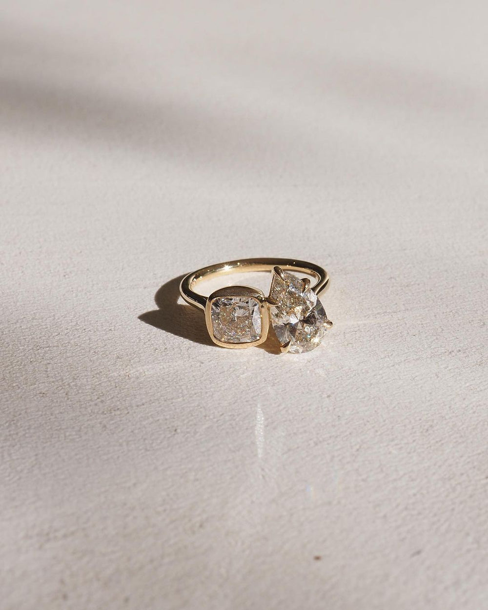 Toi Et Moi Pear & Cushion Cut Labgrown Engagement Ring