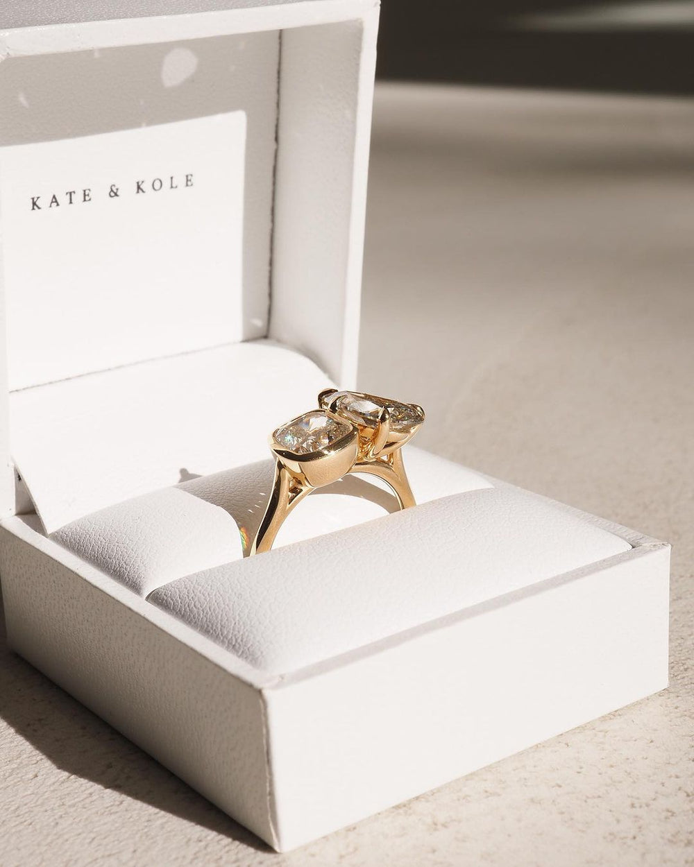 Toi Et Moi Pear & Cushion Cut Labgrown Engagement Ring