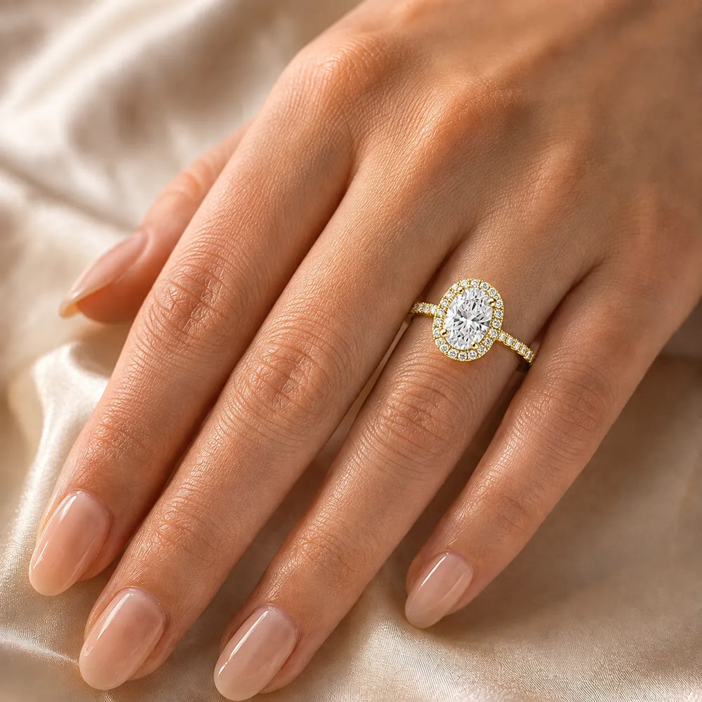 Stella Halo Diamond Engagement Ring