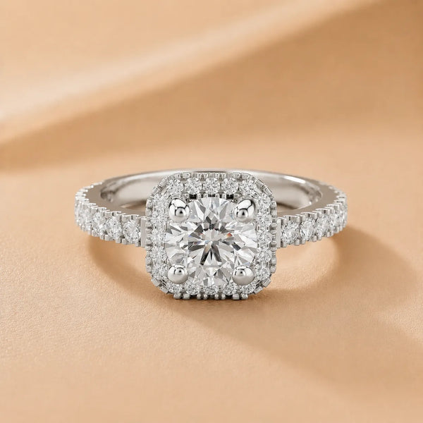Stella Halo Diamond Engagement Ring