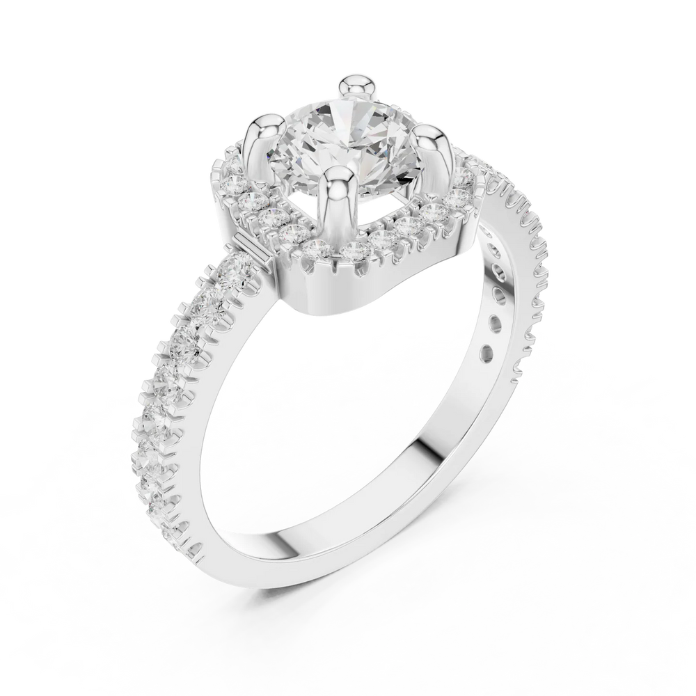 Stella Halo Diamond Engagement Ring