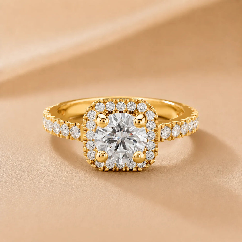 Stella Halo Diamond Engagement Ring