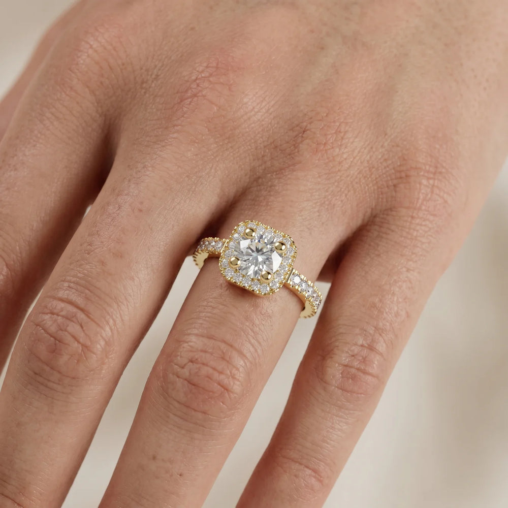 Stella Halo Diamond Engagement Ring
