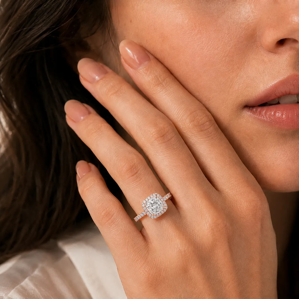 Stella Halo Diamond Engagement Ring