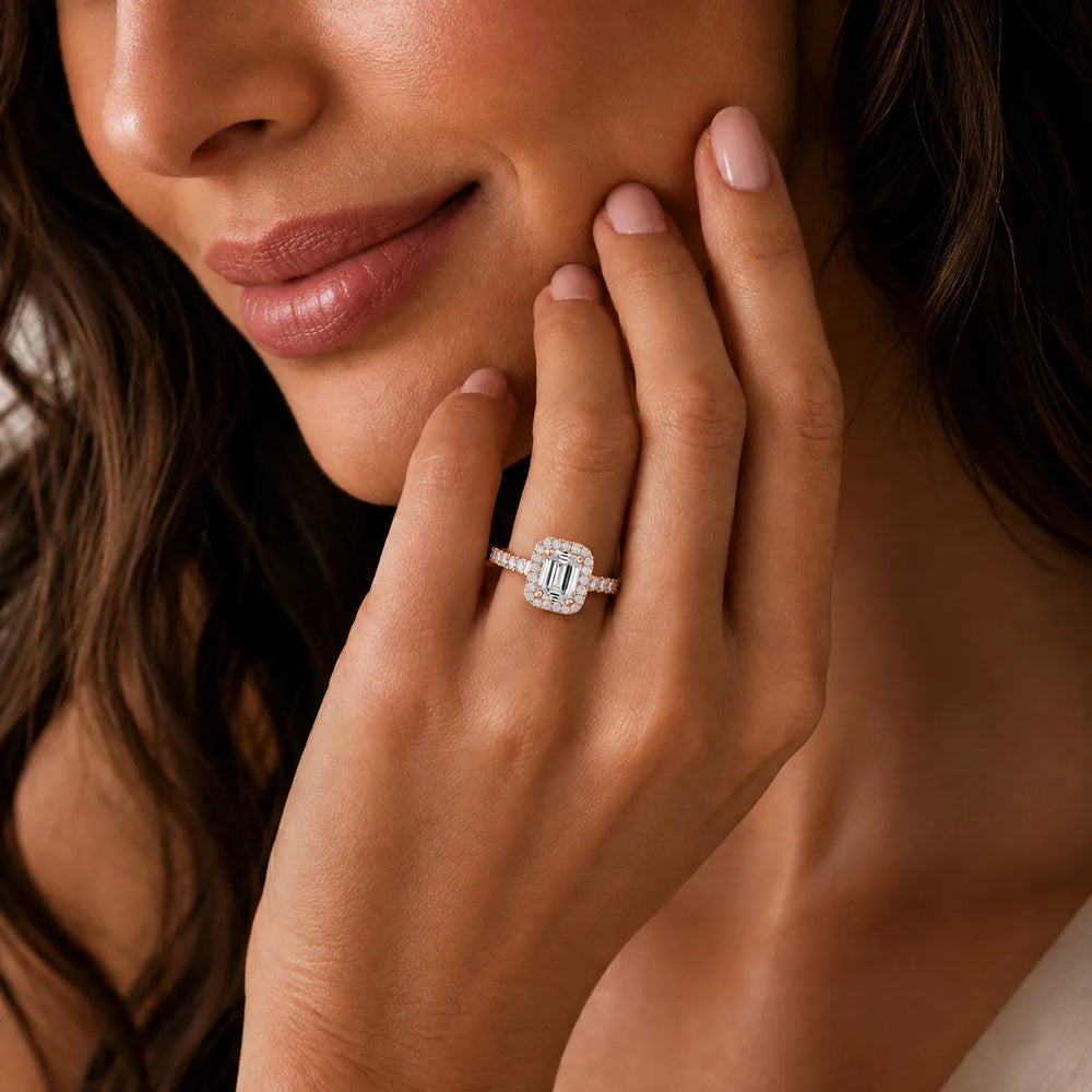 Stella Halo Diamond Engagement Ring