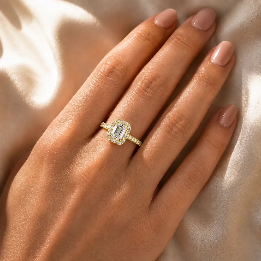 Stella Halo Diamond Engagement Ring