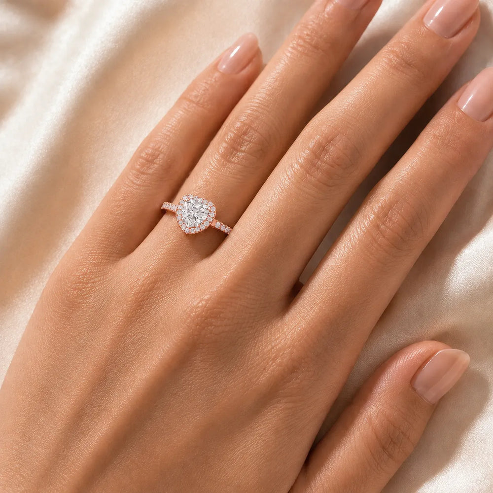Stella Halo Diamond Engagement Ring