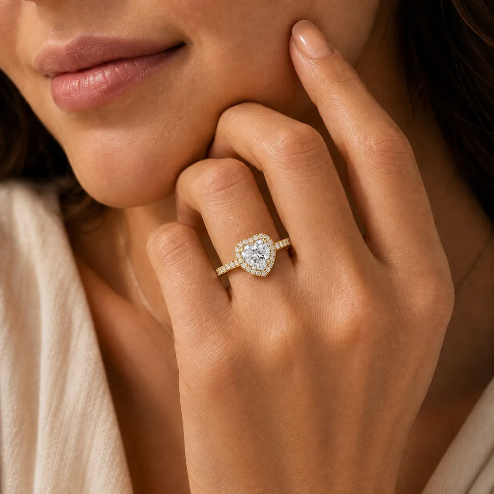 Stella Halo Diamond Engagement Ring