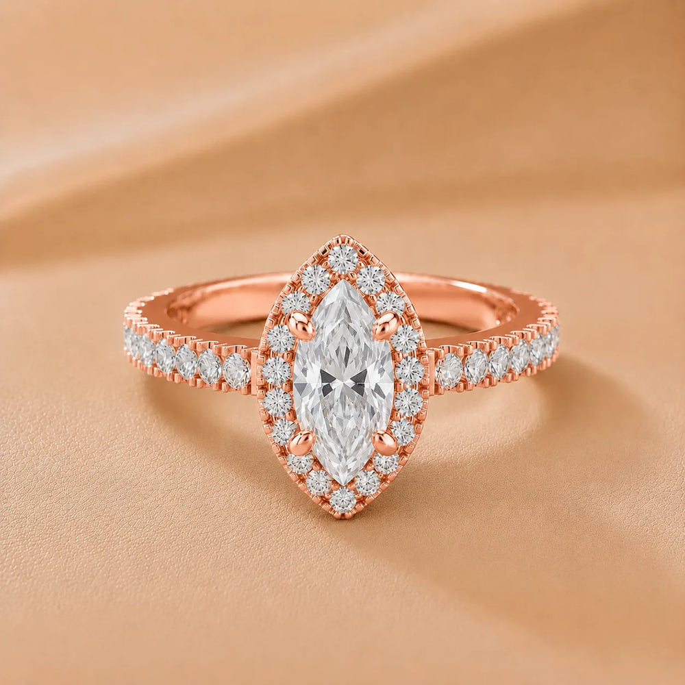 Stella Halo Diamond Engagement Ring