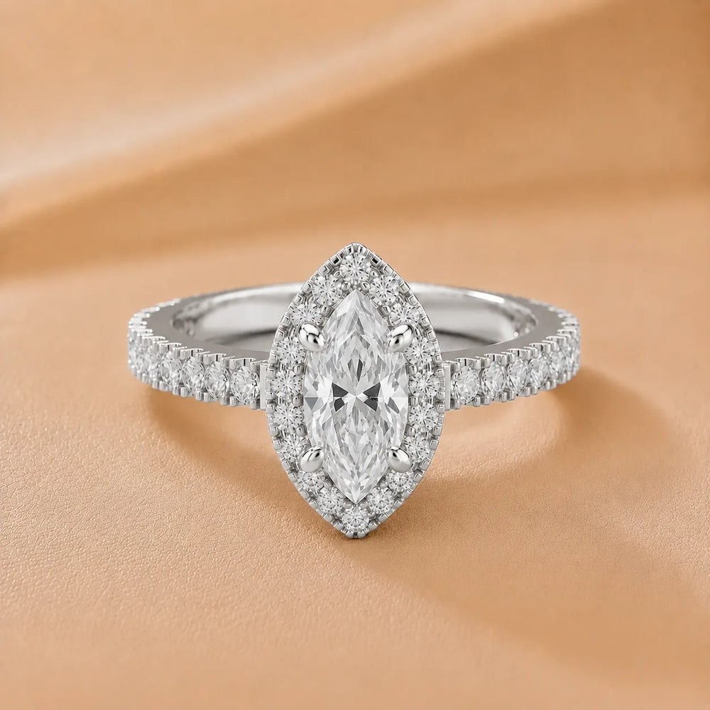 Stella Halo Diamond Engagement Ring