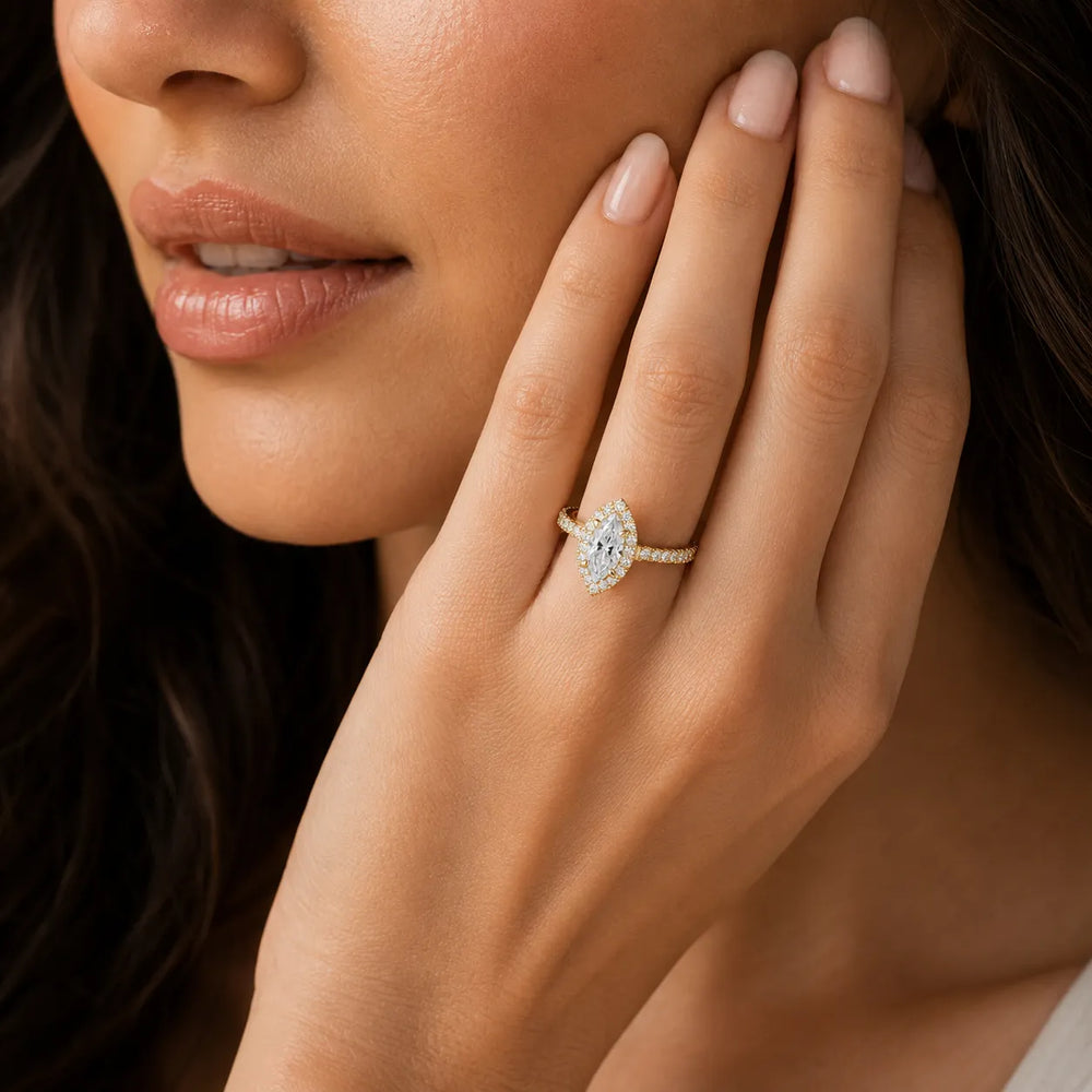 Stella Halo Diamond Engagement Ring