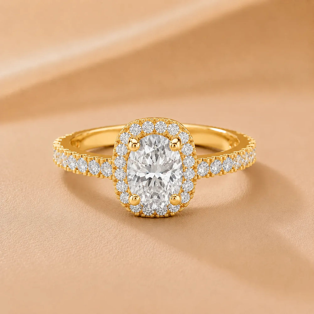 Stella Halo Diamond Engagement Ring
