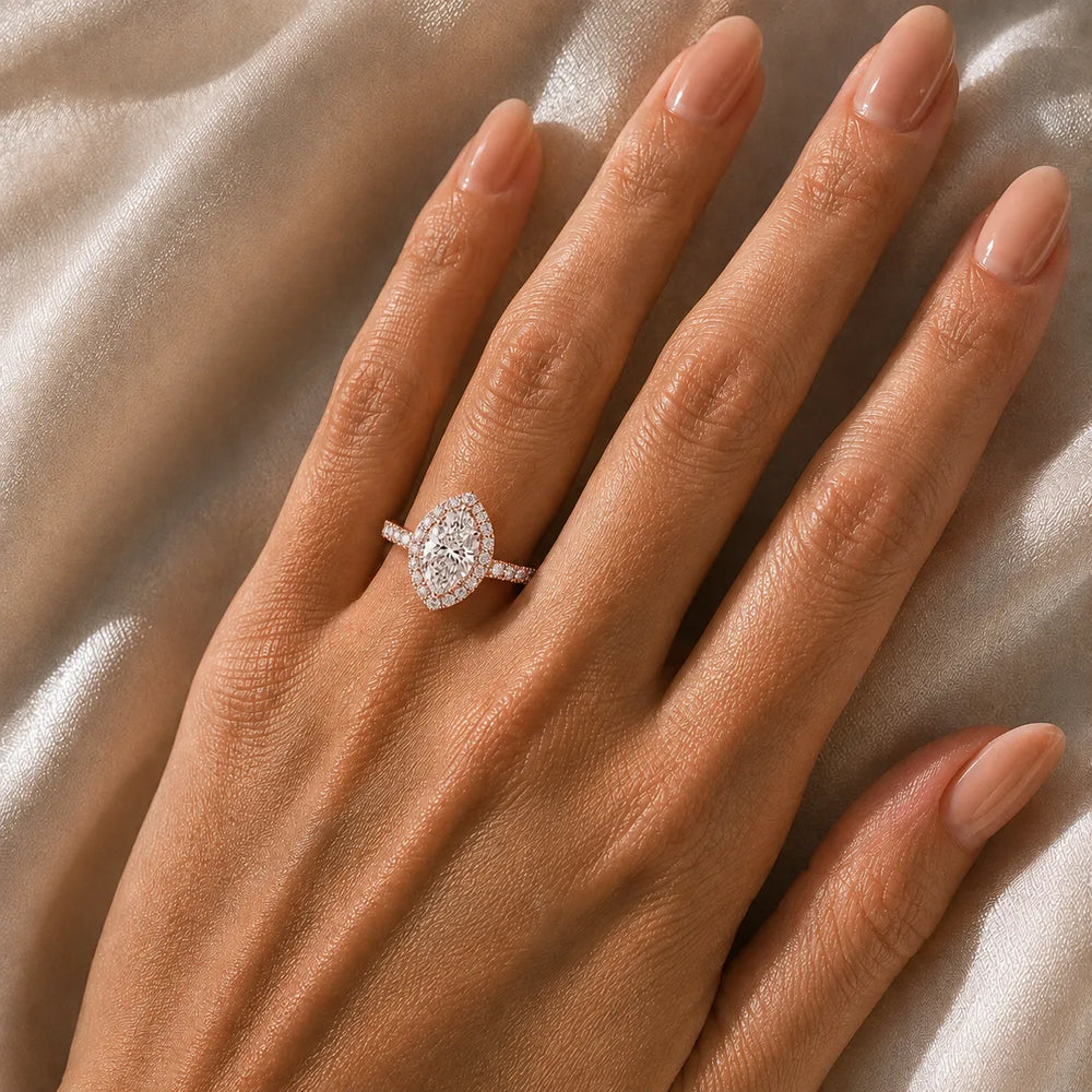 Stella Halo Diamond Engagement Ring