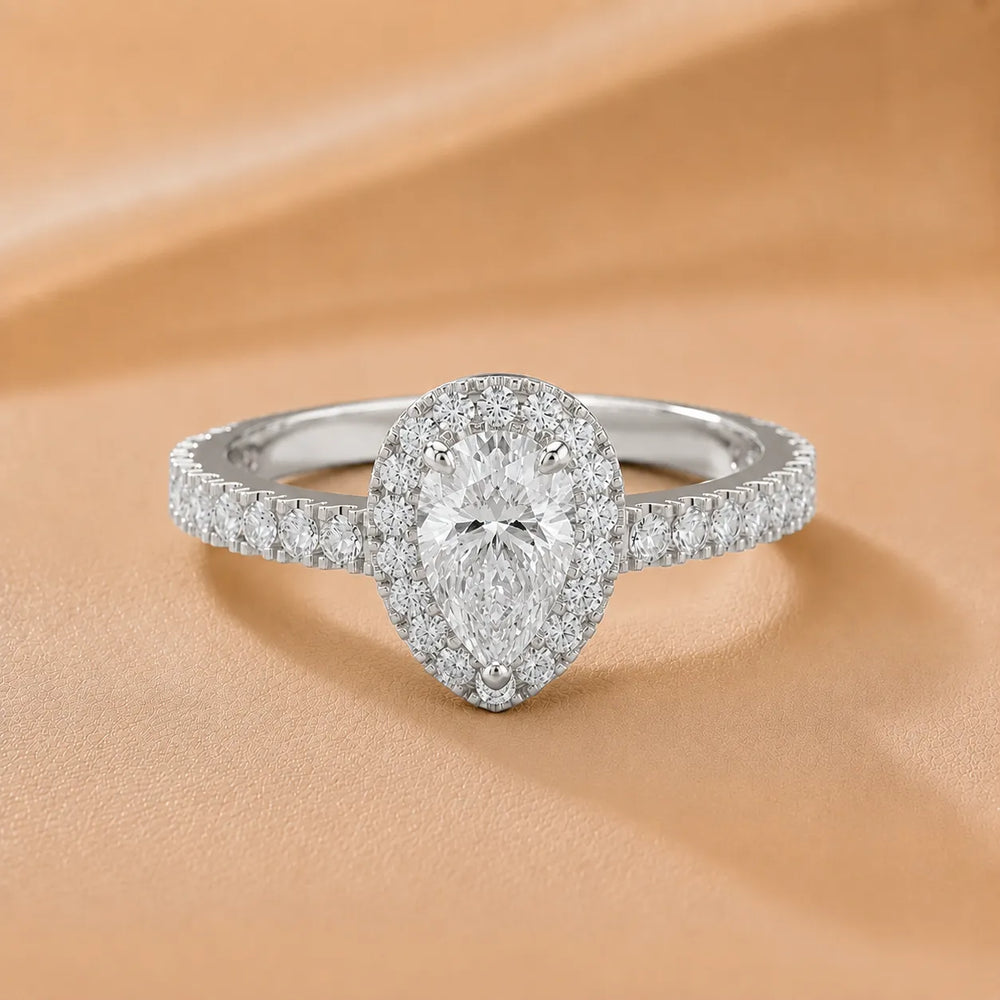 Stella Halo Diamond Engagement Ring