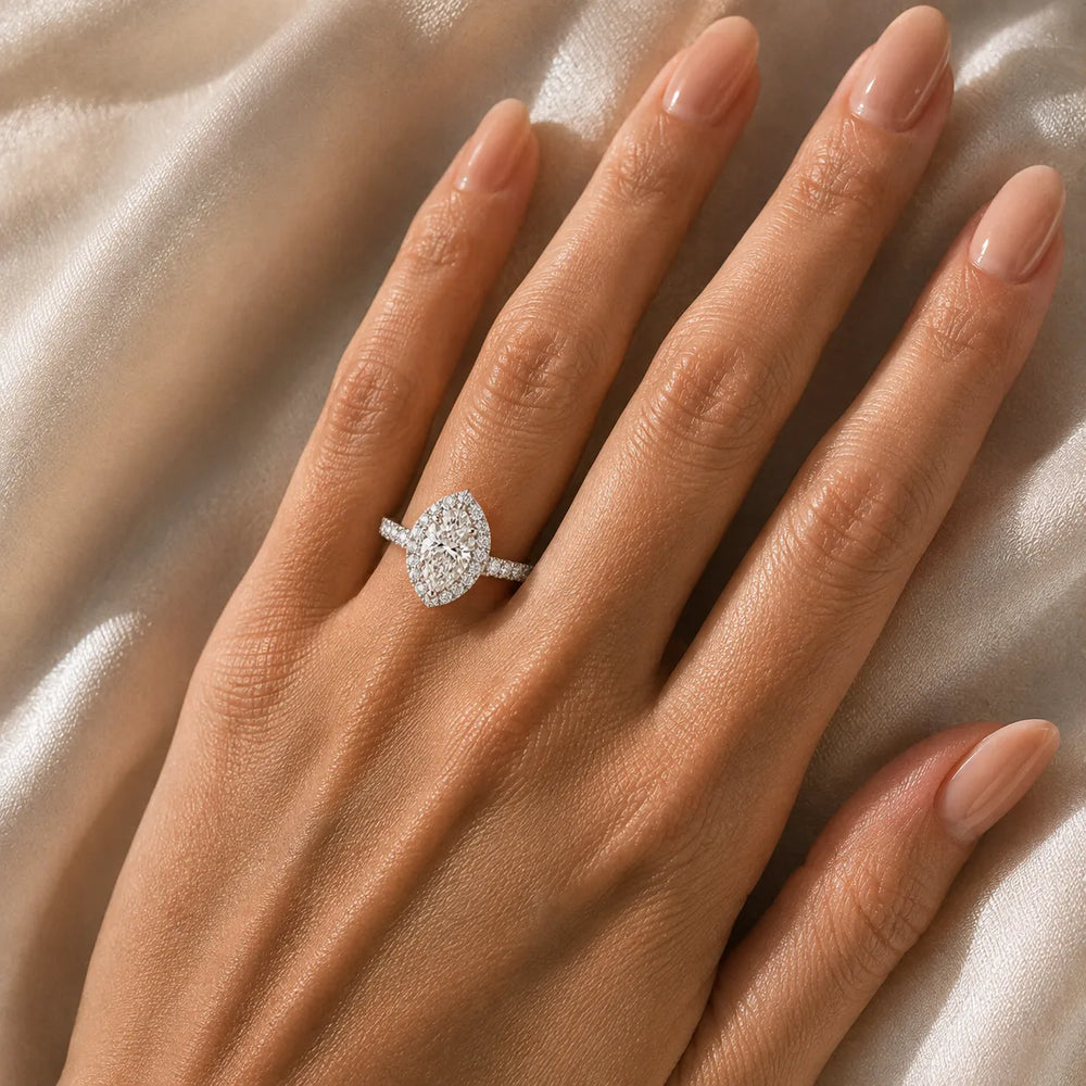 Stella Halo Diamond Engagement Ring