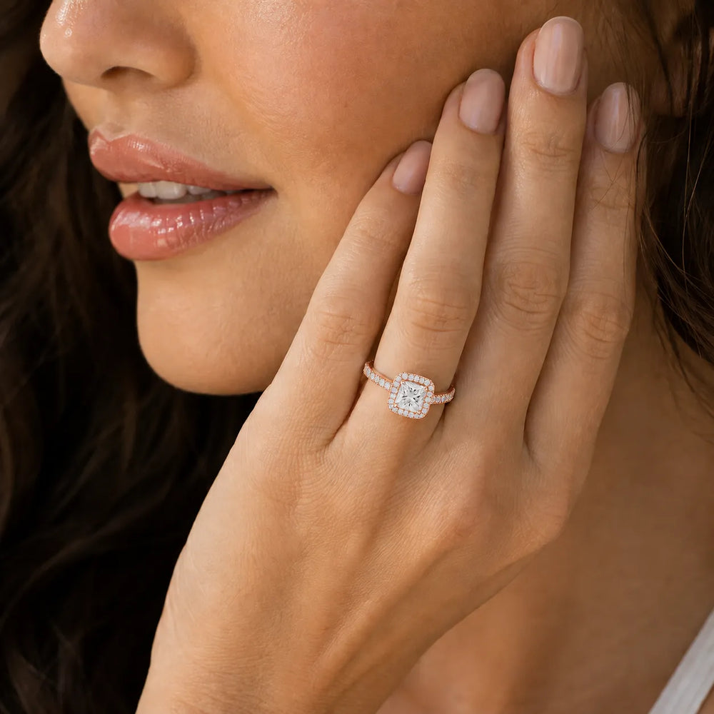 Stella Halo Diamond Engagement Ring