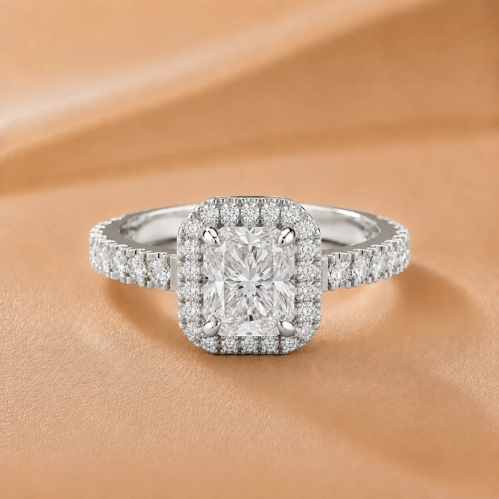 Stella Halo Diamond Engagement Ring